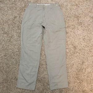 Simms Vintage 90s Pants Men's Medium 32" Cargo Khakis Beige Nylon Side Straps